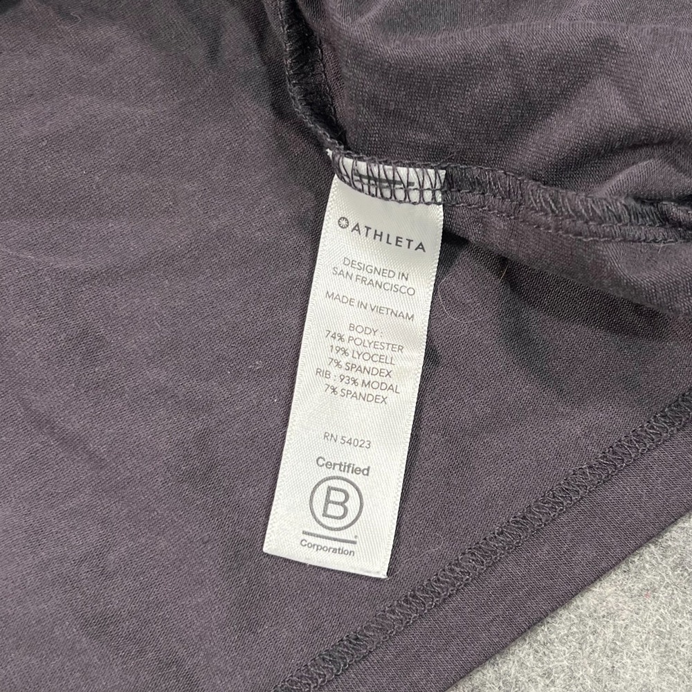 Athleta Spring Night Purple Essence Groove Long Sleeve Shirt Women's Size Medium - Picture 5 of 6